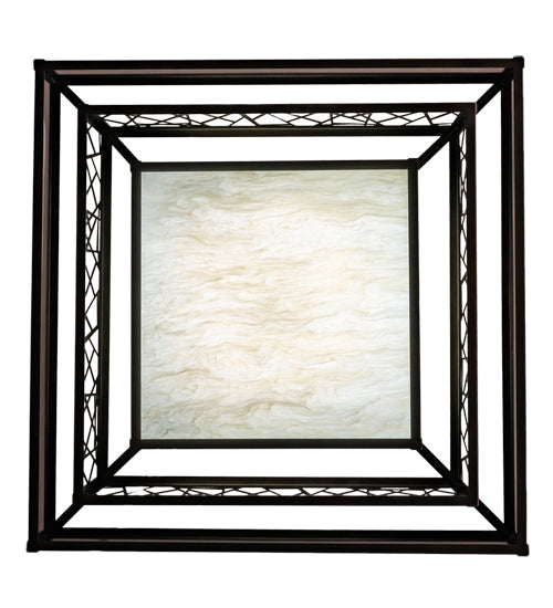 36" Square Quadrato Rich Umador Semi-Flushmount