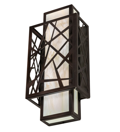 8" Wide Quadrato Rich Umador Wall Sconce