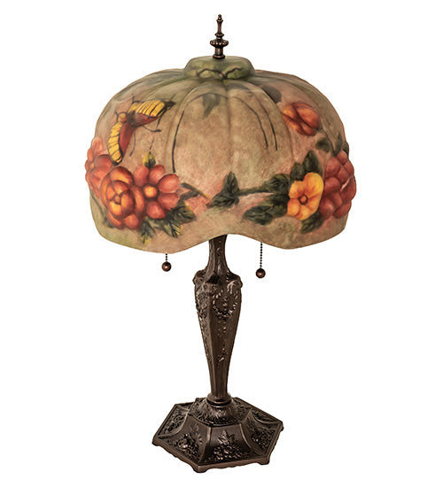 25" High Puffy Butterfly & Flowers Table Lamp