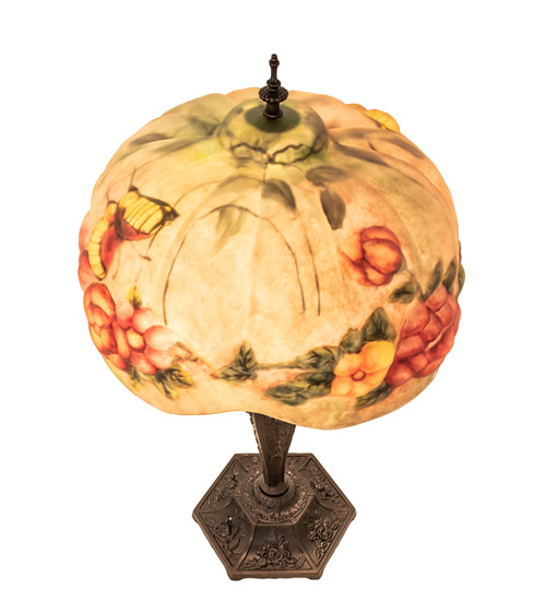 25" High Puffy Butterfly & Flowers Table Lamp