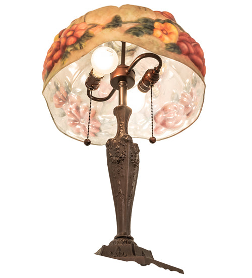 25" High Puffy Butterfly & Flowers Table Lamp