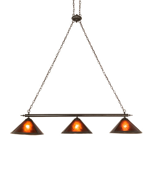 60" Long Sutter 3 Light Island Pendant