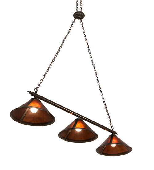 60" Long Sutter 3 Light Island Pendant