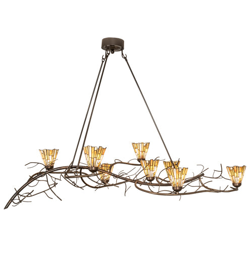 61" Long Winter Solstice Delta 8 Light Oblong Chandelier