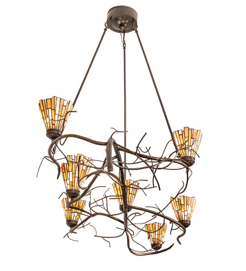 61" Long Winter Solstice Delta 8 Light Oblong Chandelier