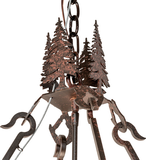 54" Wide Moose At Dusk Inverted Pendant