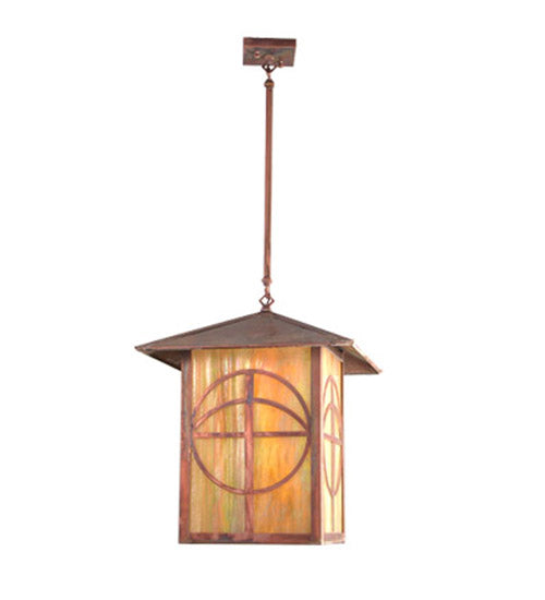 16" Square Seneca Circle Cross Lantern Pendant