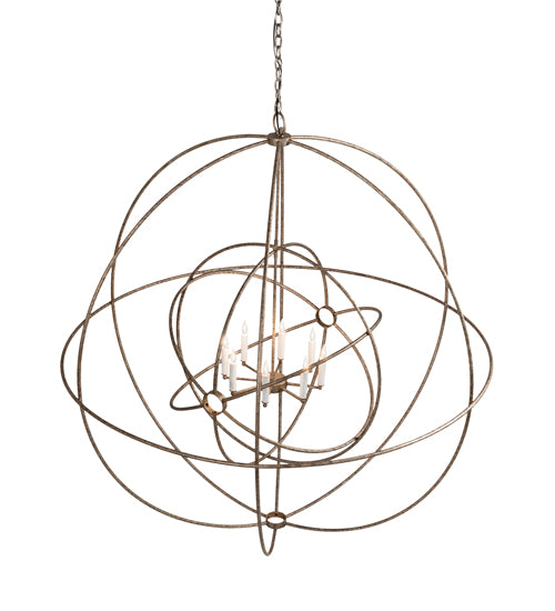 60" Wide Atom Enerjisi 8 Light Chandelier