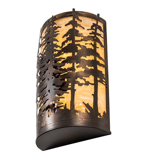 12" Wide Tall Pines Wall Sconce