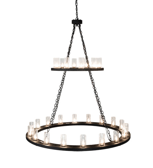 60" Wide Loxley 28 Light Two Tier Chandelier