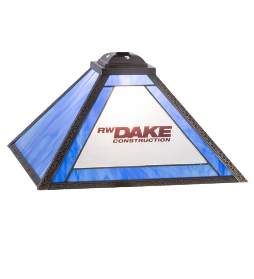 13" Square Personalized Rw Dake Construction Shade