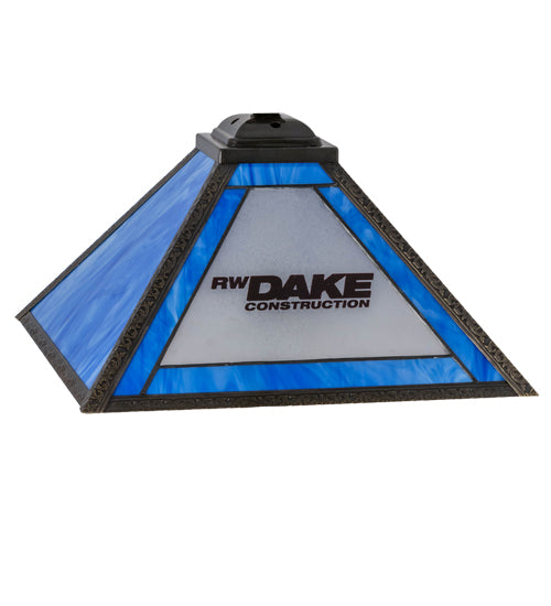 13" Square Personalized Rw Dake Construction Shade