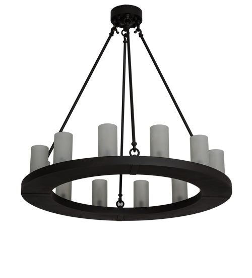 36" Wide Loxley 12 Light Chandelier