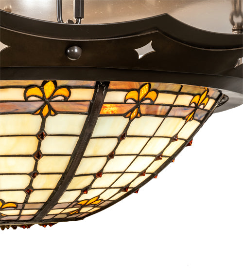 32" Wide Fleur-De-Lite Flushmount