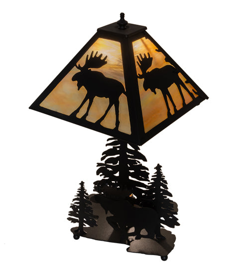 21" High Moose On The Loose Table Lamp