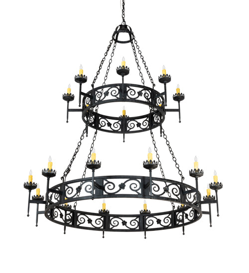 66" Wide Majella 20 Light Two Tier Chandelier