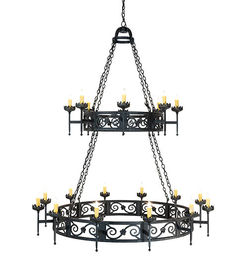 66" Wide Majella 20 Light Two Tier Chandelier