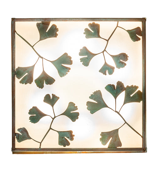 20" Square Hyde Park Ginkgo Flushmount