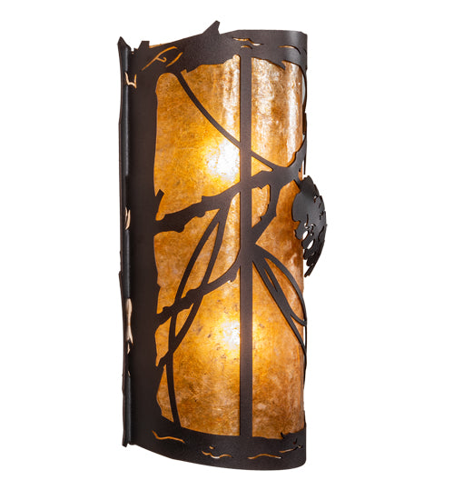 10" Wide Whispering Pines Left Wall Sconce