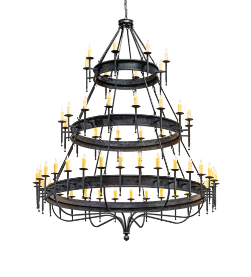 96" Wide Marta 56 Light Three Tier Chandelier