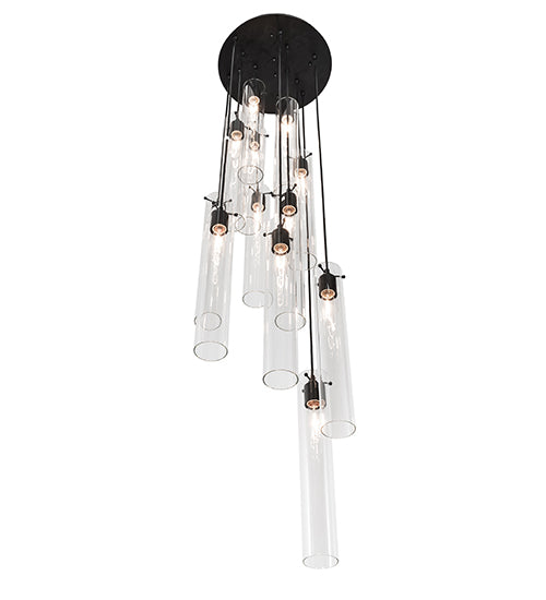 16" Wide Cilindro 12 Light Cascading Pendant