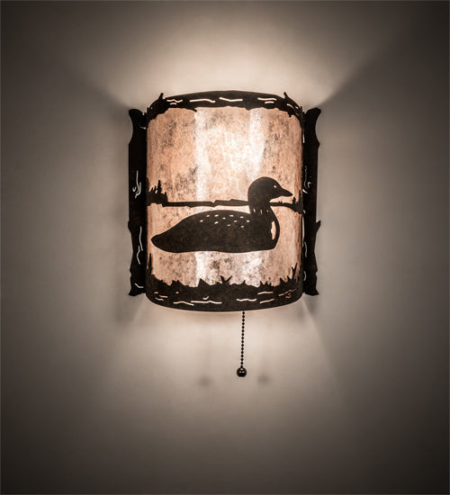 9" Wide Loon Right Wall Sconce