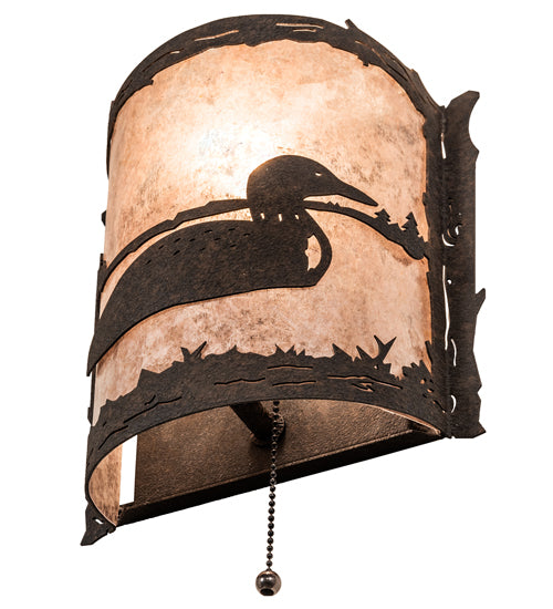 9" Wide Loon Right Wall Sconce