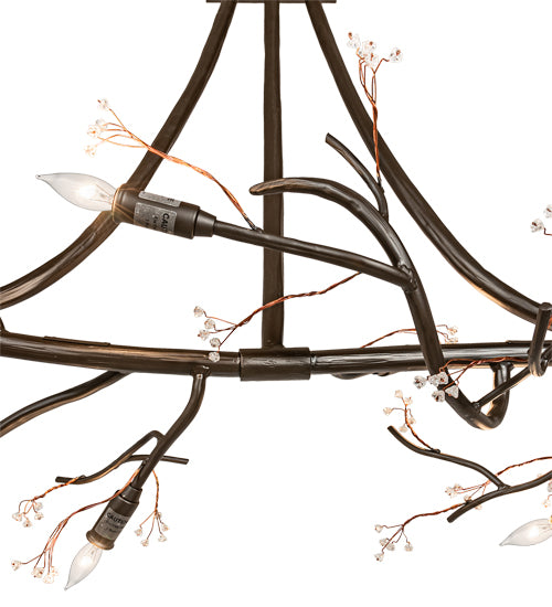 48" Long Winter Solstice Budding Chandelier