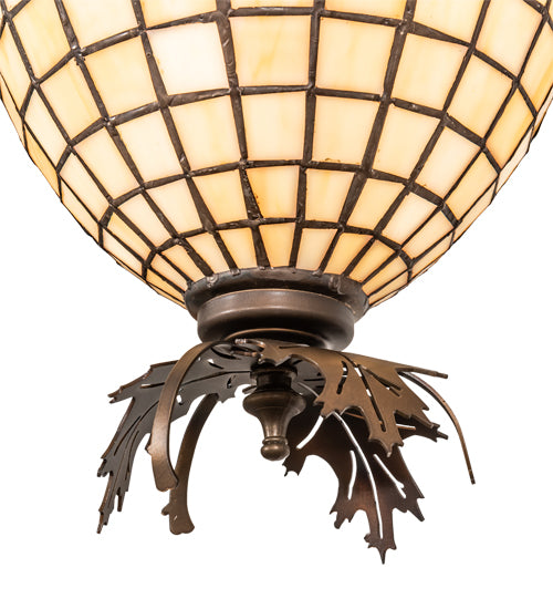 34" Wide Oak Leaf & Acorn 9 Light Chandelier