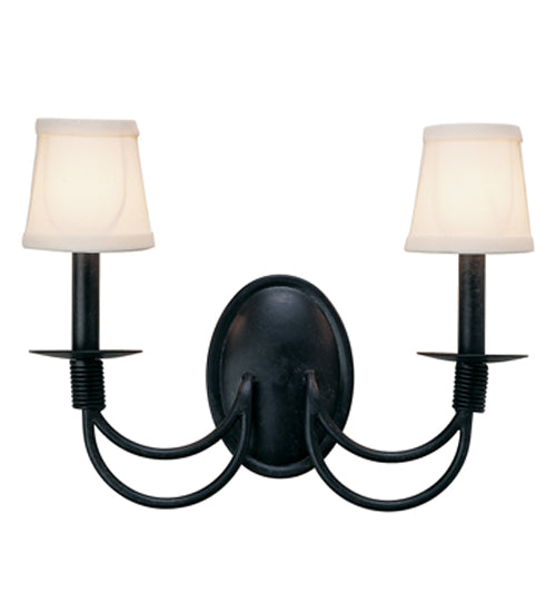 16" Wide Bell 2 Light Wall Sconce