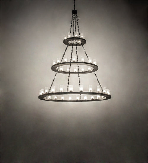 72" Wide Loxley 48 Light Three Tier Chandelier