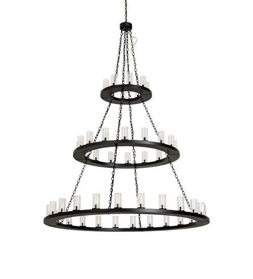 72" Wide Loxley 48 Light Three Tier Chandelier