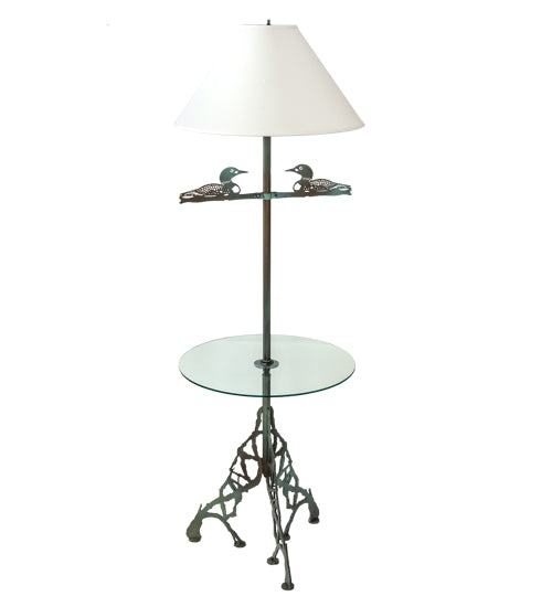 65" High Loon W/Glass Table Floor Lamp