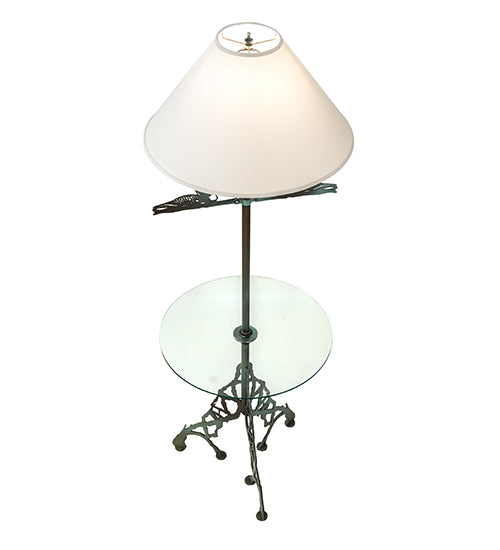 65" High Loon W/Glass Table Floor Lamp