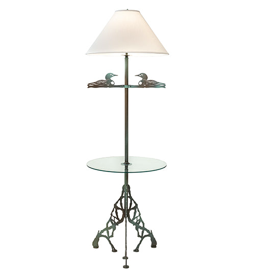 65" High Loon W/Glass Table Floor Lamp