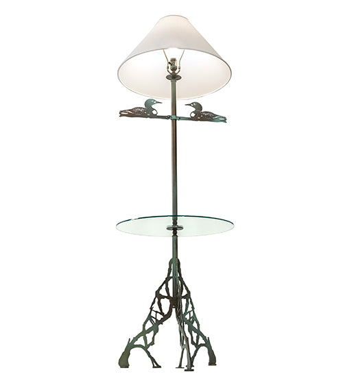 65" High Loon W/Glass Table Floor Lamp