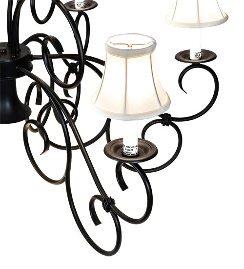 36" Wide Grace 10 Light Two Tier Chandelier