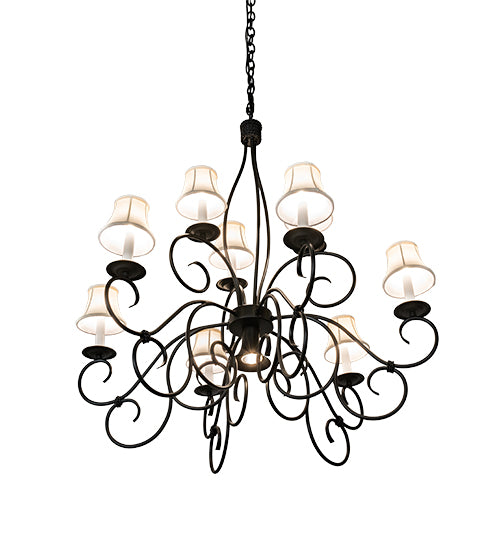 36" Wide Grace 10 Light Two Tier Chandelier