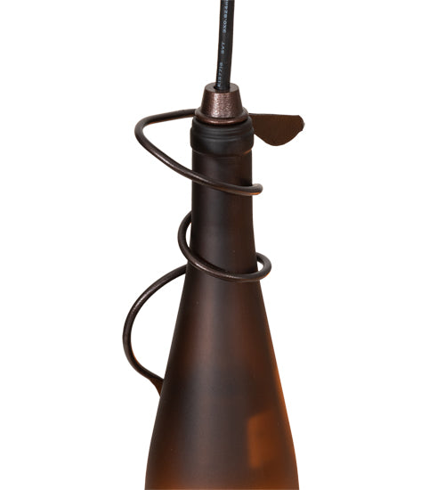 18" Wide Tuscan Vineyard 4 Light Wine Bottle Cascading Pendant