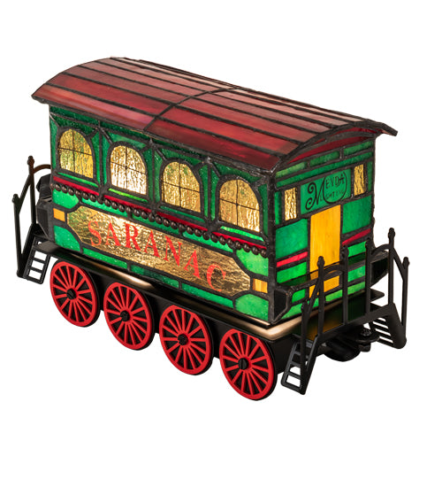 10.5" Long Train Carriage Lighted Sculpture