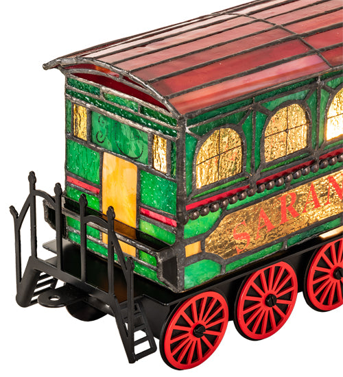 10.5" Long Train Carriage Lighted Sculpture