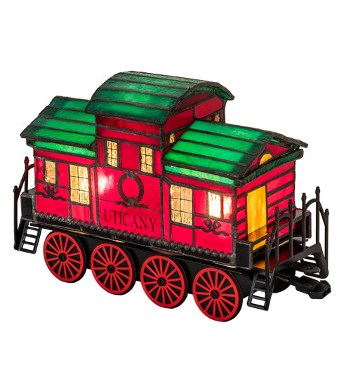 10.5" Long Train Caboose Lighted Sculpture