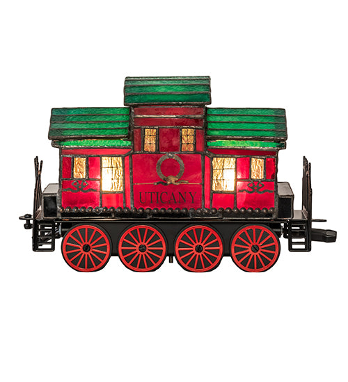 10.5" Long Train Caboose Lighted Sculpture