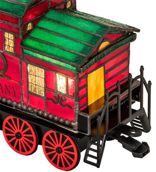 10.5" Long Train Caboose Lighted Sculpture