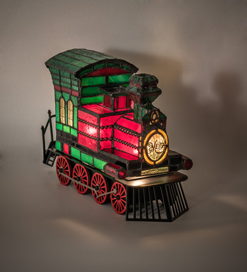 10.5" Long Train Locomotive Lighted Sculpture