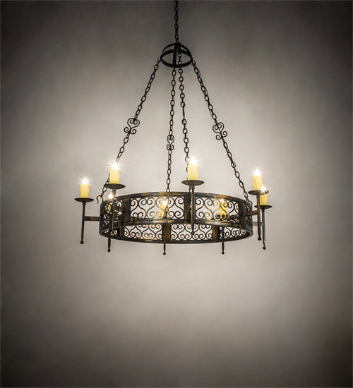 48" Wide Toscano 8 Light Chandelier