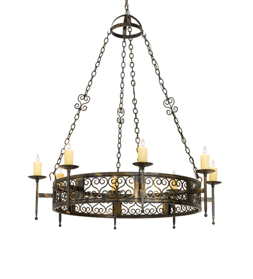 48" Wide Toscano 8 Light Chandelier