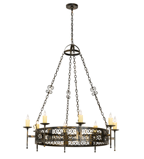 48" Wide Toscano 8 Light Chandelier