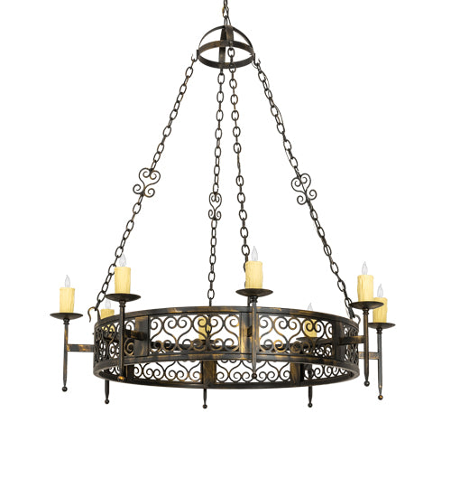 48" Wide Toscano 8 Light Chandelier