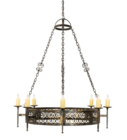 48" Wide Toscano 8 Light Chandelier